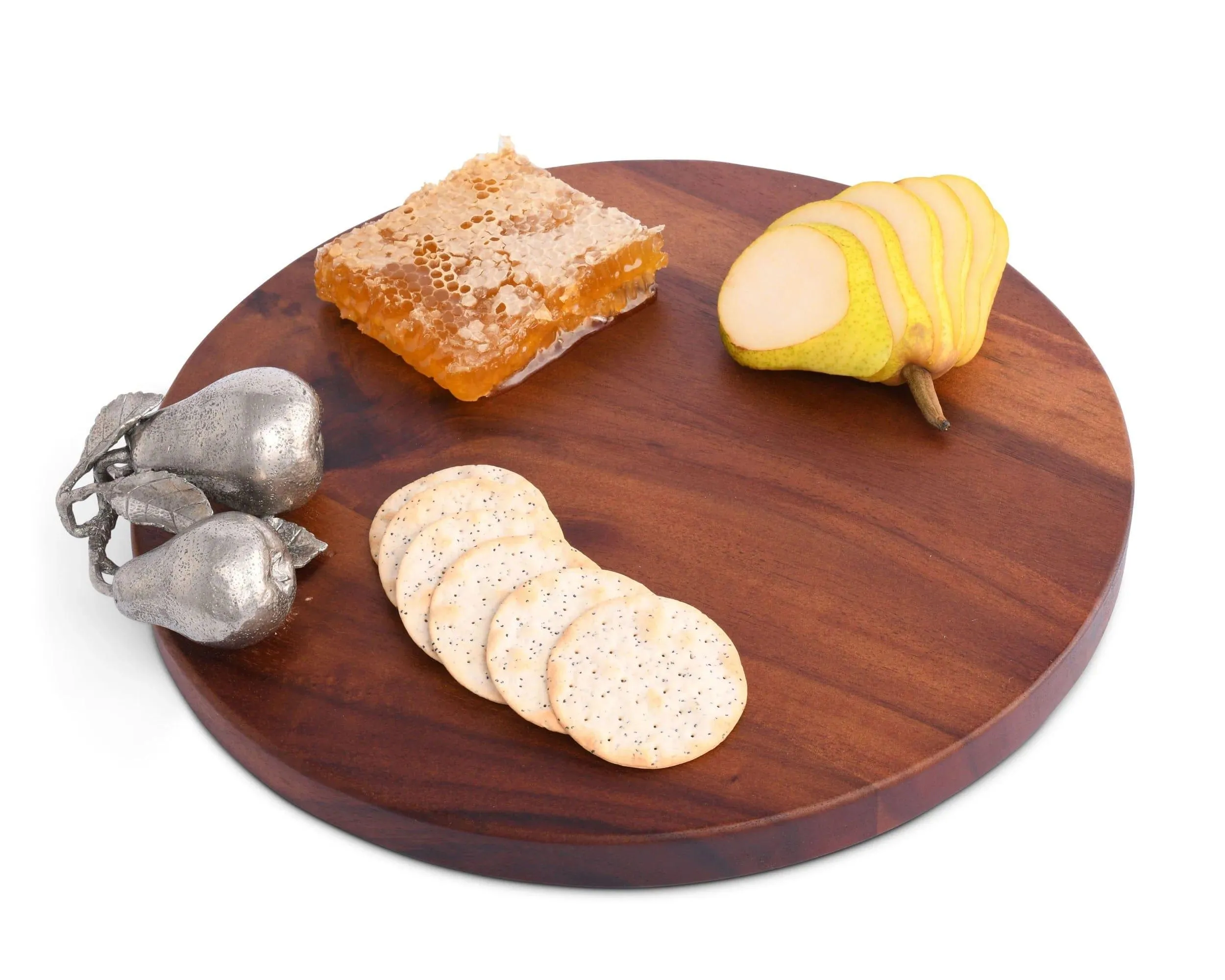 Acacia Wood Pear Cheese Tray