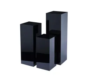 Acrylic Black Plinth Stand 3pcs Set