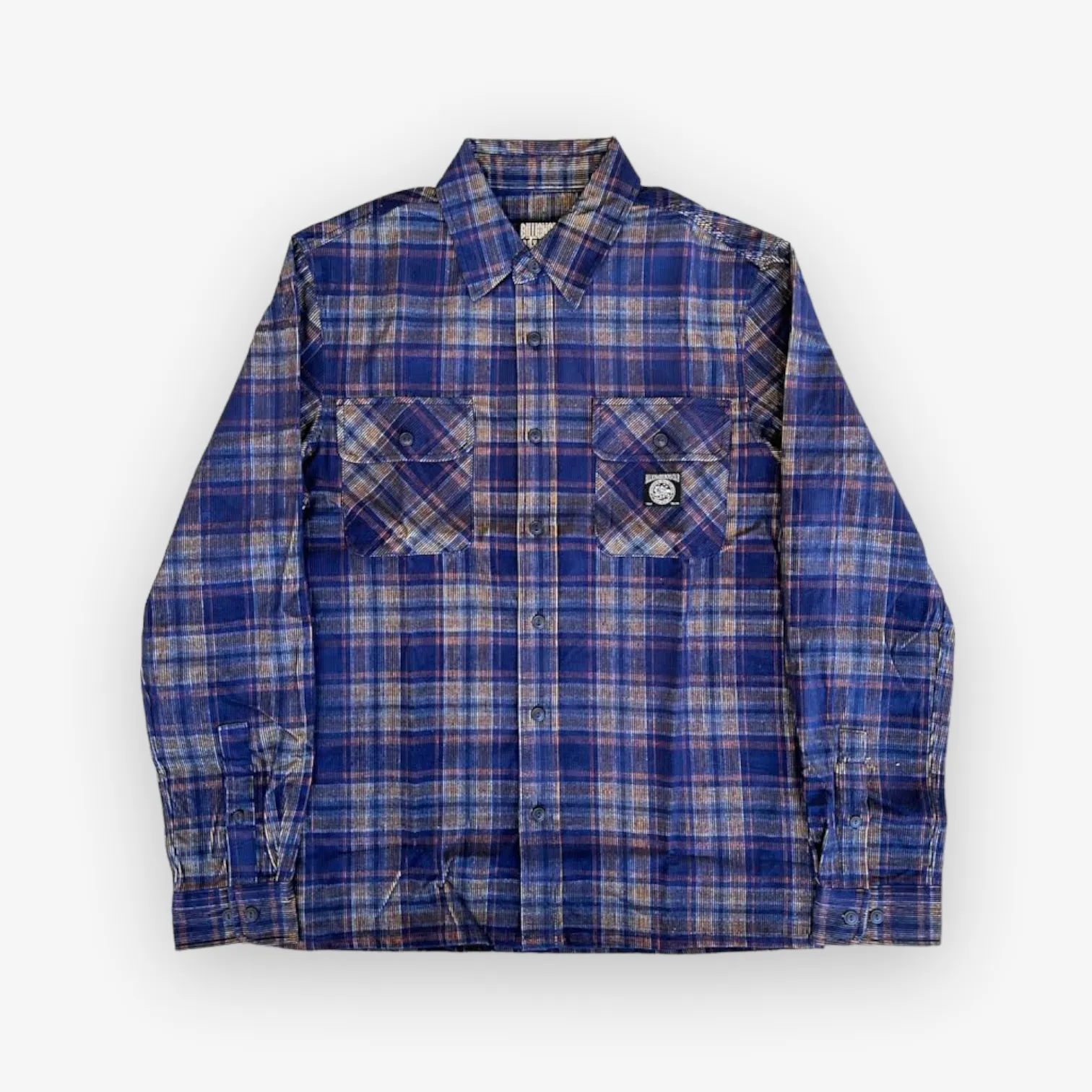 BBC BB Big Bang LS Woven Button Up Evening Blue