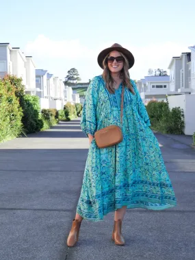 Boho Australia Sumaya Dress Blue Print