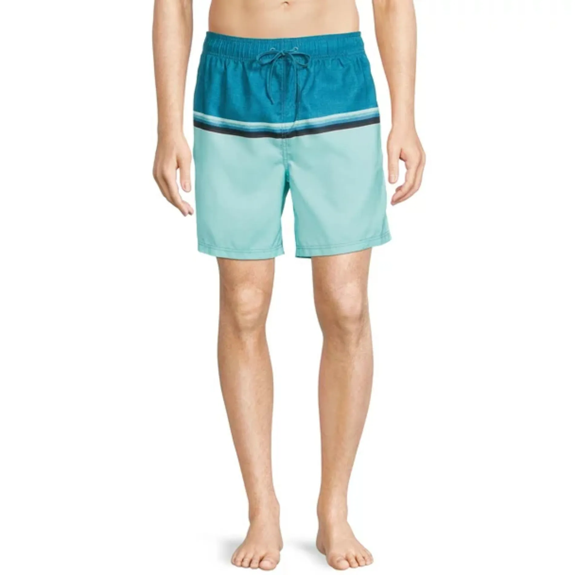 BURNSIDE APPAREL Volley 6" Inseam Beach Shorts Color Block Swim Trunks