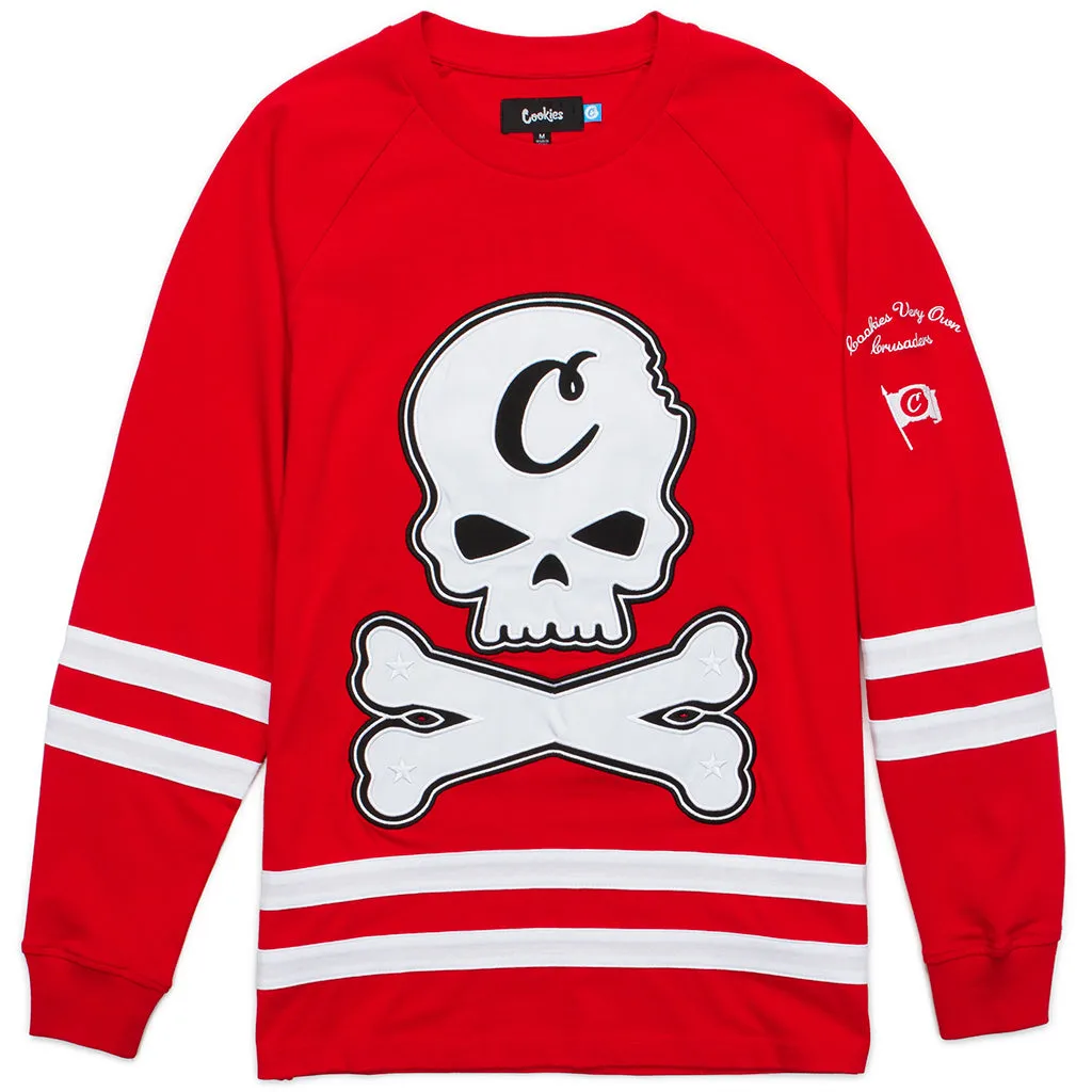 Cookies - Men - Crusaders LS Knit Hockey Jersey - Red