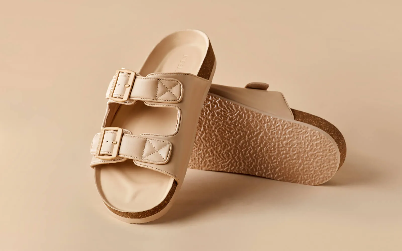 Cork Sandals : Rich Cream