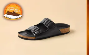 Cork Sandals : Solid Black