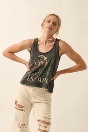 Desert Escape Vintage-Wash Graphic Tank Top