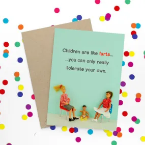  Fart Children  Greeting Card