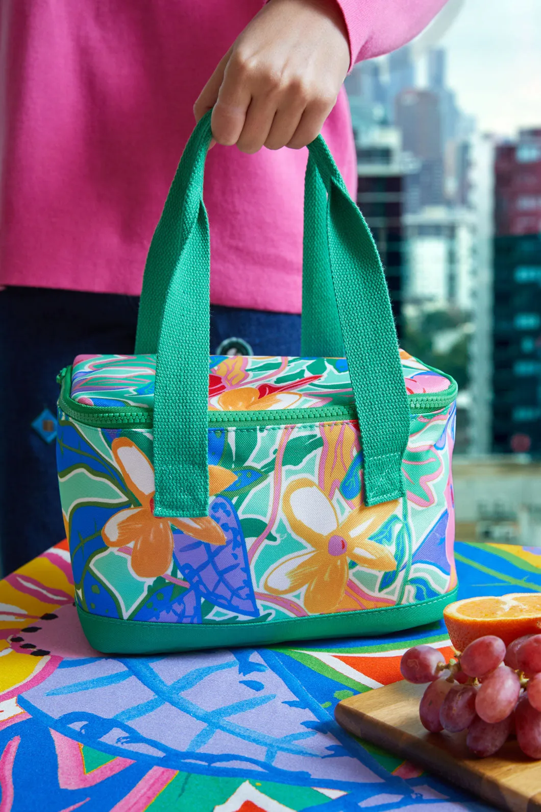 Floweret Green Lunch Bag