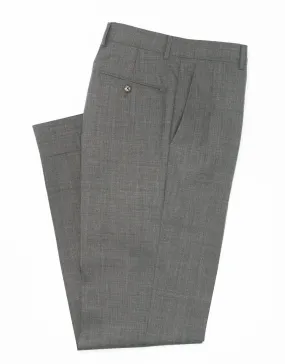 GREY TROPICAL WOOL DRESS TROUSERS