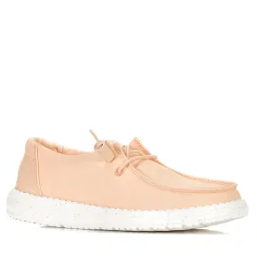 Hey Dude Womens Wendy Stretch Canvas Peach