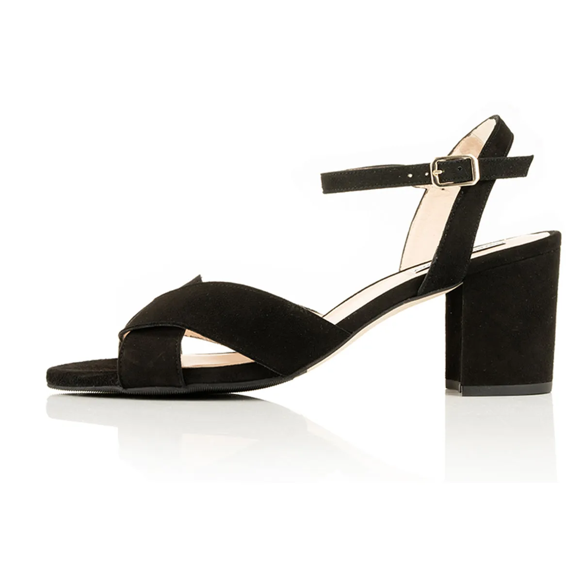 Krista - Extra-Wide Fit Sandal - Black Suede