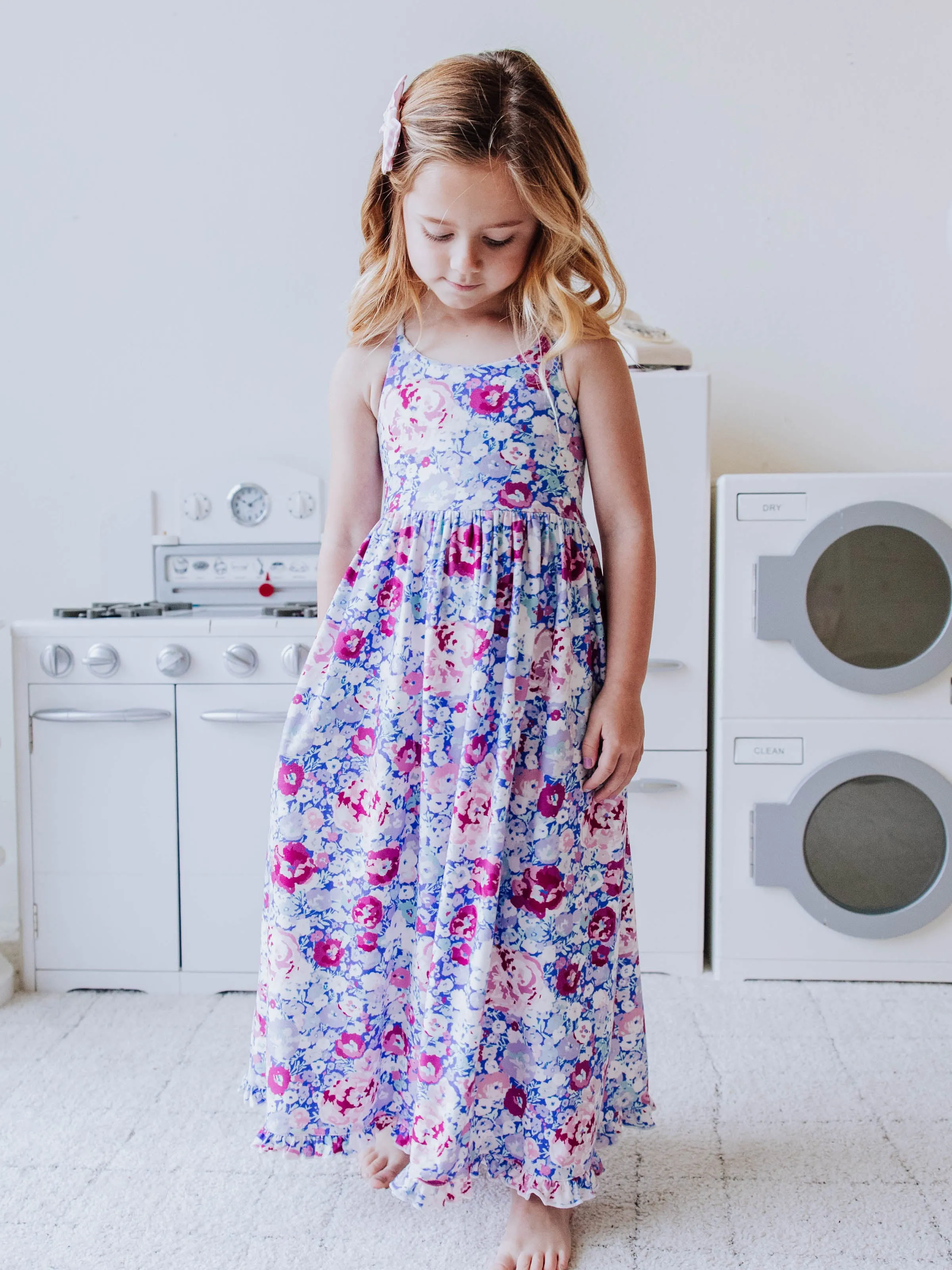 Maxi Play Dress - Pastel Carnations