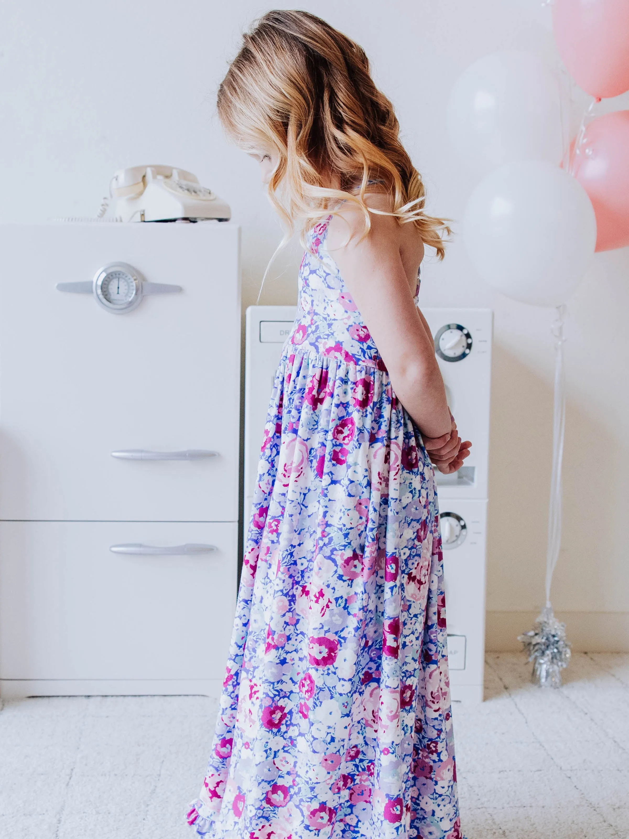 Maxi Play Dress - Pastel Carnations