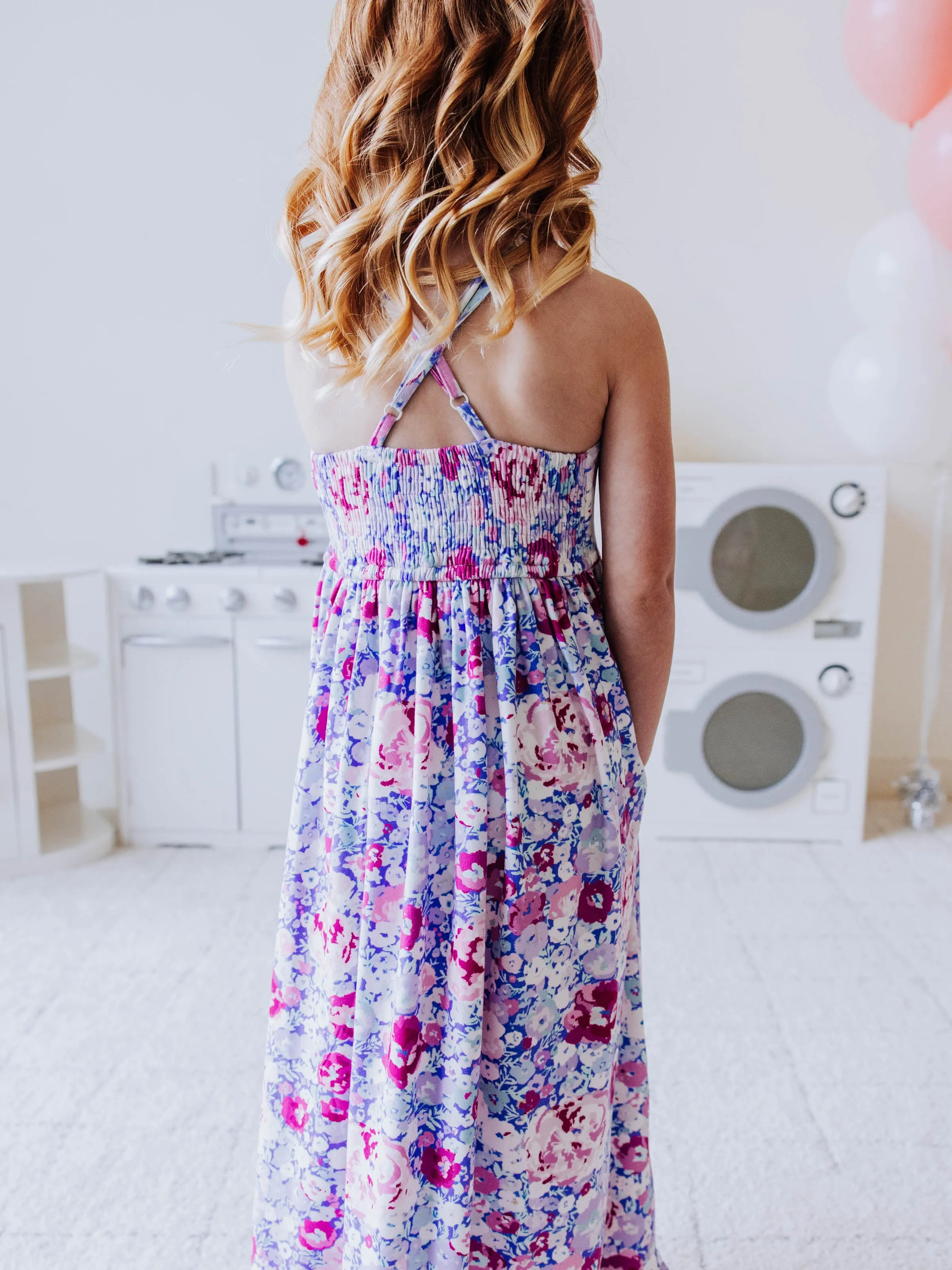 Maxi Play Dress - Pastel Carnations