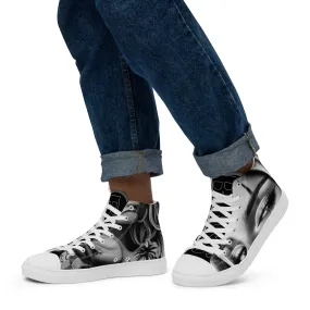 Men’s high top canvas shoes super soft inside feel straight luxurious