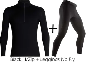 Men's Icebreaker Merino 260 Tech Half Zip Top   Leggings COMBO