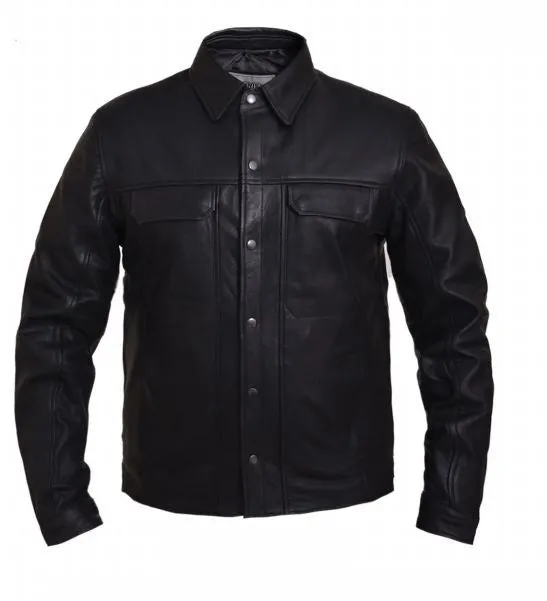 Mens PREMIUM Lightweight Leather Shirt