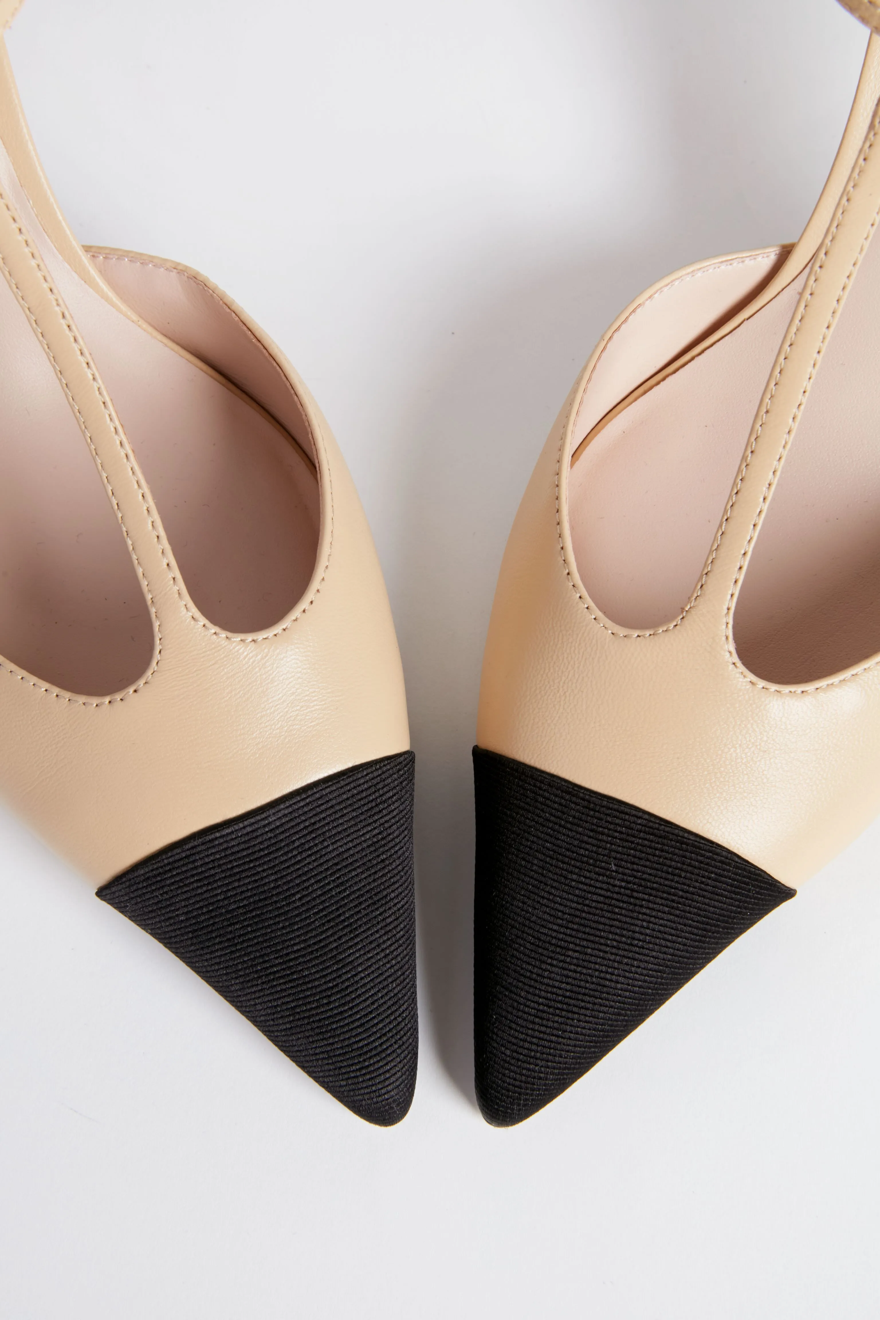 Nude Leather Margot Heels