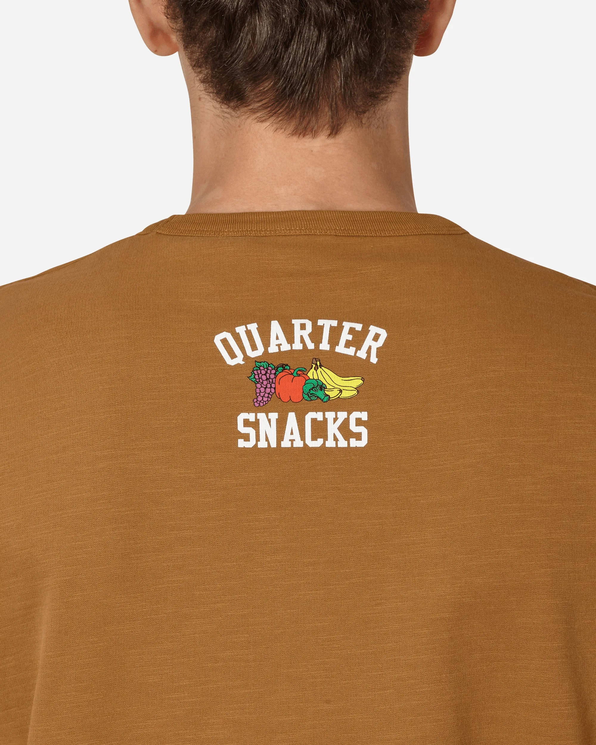 Quartersnacks Slub Yarn Pocket Longsleeve T-Shirt Brown