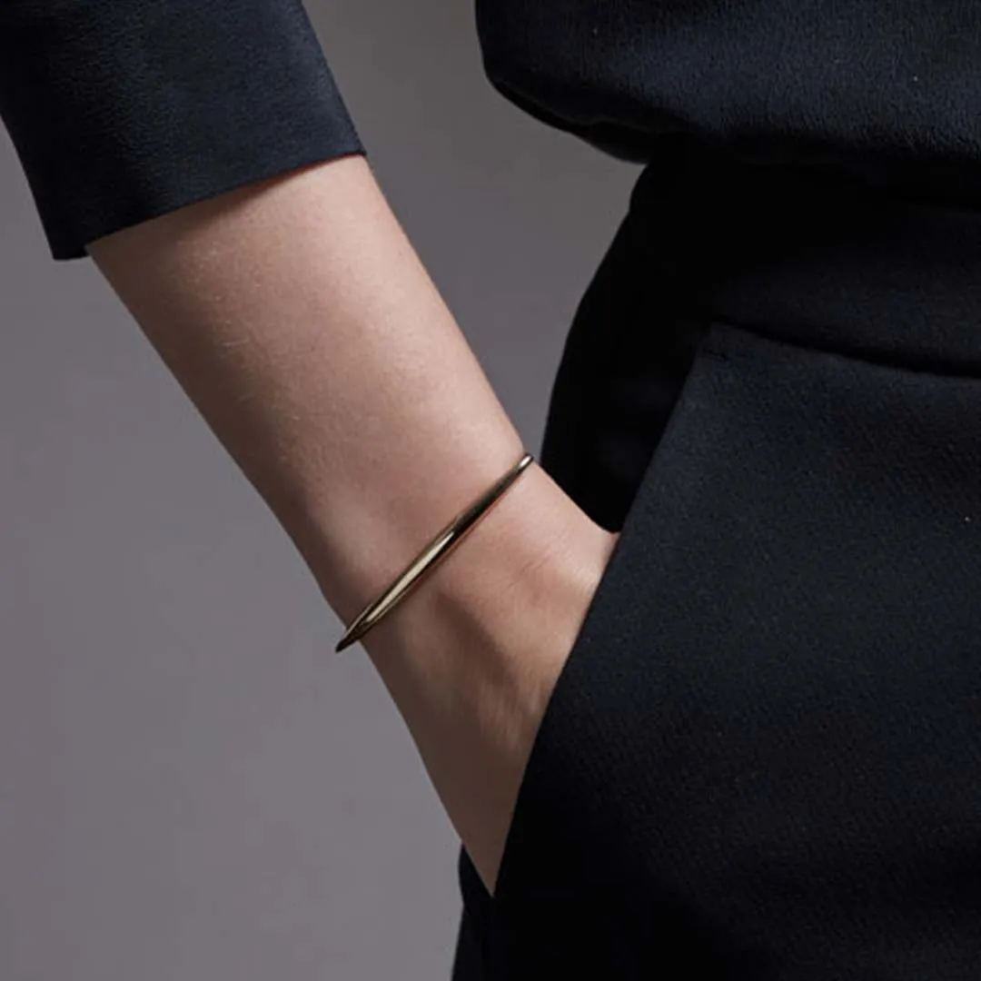 Quill Bracelet - Yellow Gold Vermeil & Leather