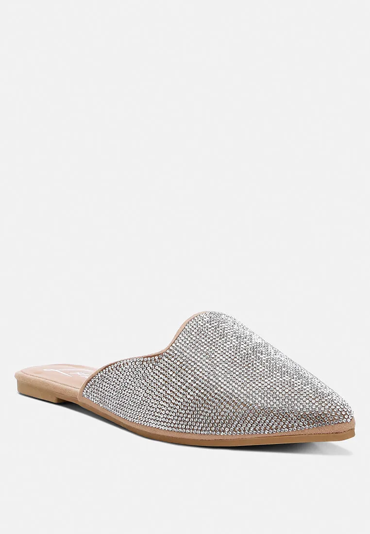 Rayen Rhinestones Embellished Mules