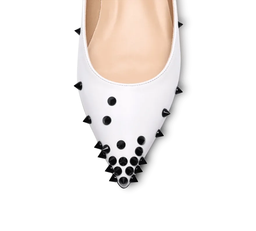 Skittle Studded Leather Flats