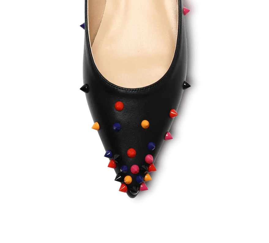 Skittle Studded Leather Flats