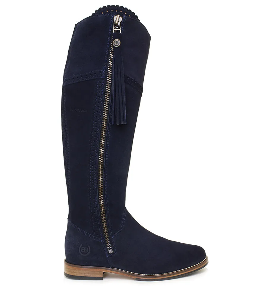 Sovereign Suede Boots with Tassel - Blue