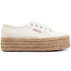 Superga sneakers da donna con zeppa corda 2790 COTROPE W S0099Z0 901 white