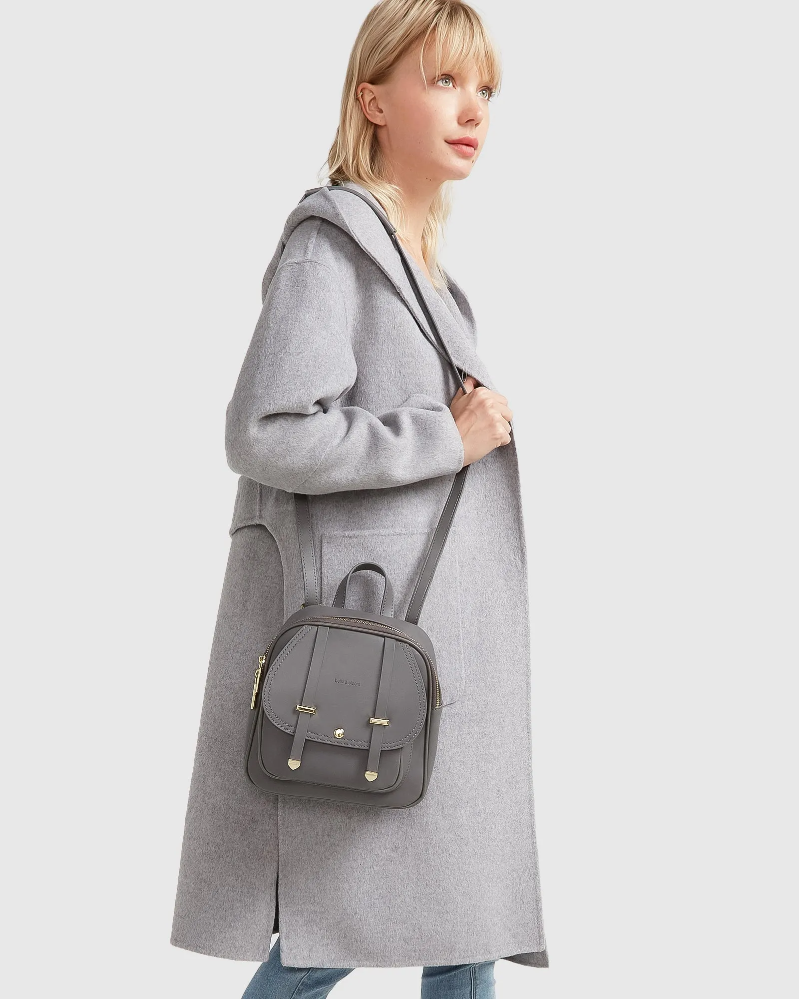 Walk This Way Wool Blend Oversized Coat - Grey